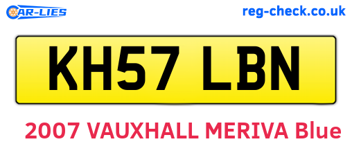 KH57LBN are the vehicle registration plates.