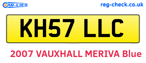 KH57LLC are the vehicle registration plates.