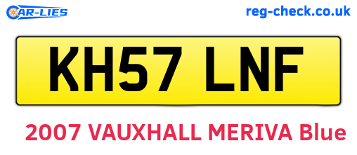 KH57LNF are the vehicle registration plates.