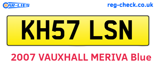 KH57LSN are the vehicle registration plates.