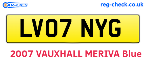 LV07NYG are the vehicle registration plates.