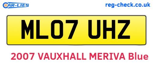 ML07UHZ are the vehicle registration plates.