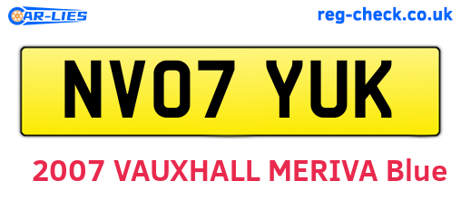 NV07YUK are the vehicle registration plates.
