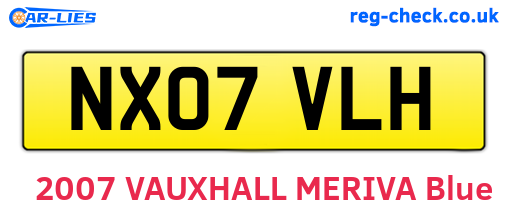 NX07VLH are the vehicle registration plates.