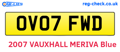 OV07FWD are the vehicle registration plates.