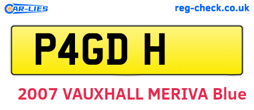 P4GDH are the vehicle registration plates.