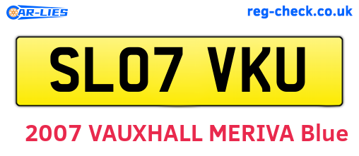 SL07VKU are the vehicle registration plates.