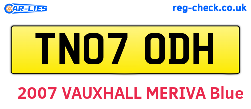 TN07ODH are the vehicle registration plates.