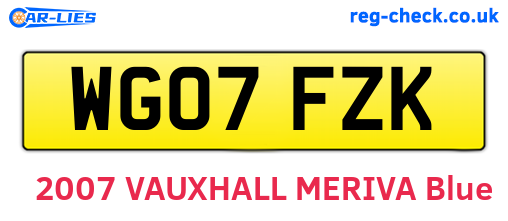 WG07FZK are the vehicle registration plates.
