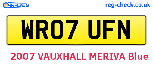 WR07UFN are the vehicle registration plates.