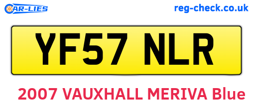 YF57NLR are the vehicle registration plates.