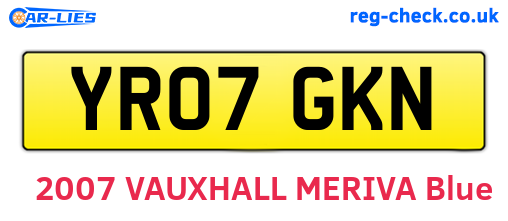 YR07GKN are the vehicle registration plates.