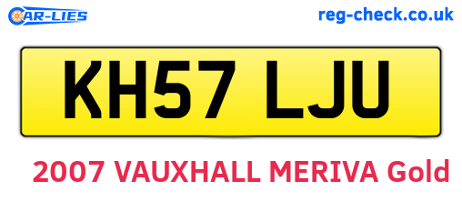 KH57LJU are the vehicle registration plates.