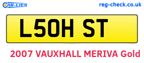 L50HST are the vehicle registration plates.