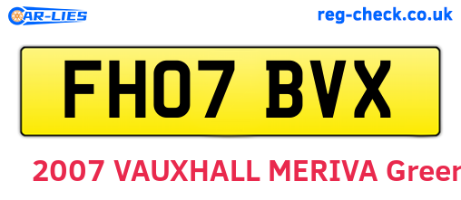 FH07BVX are the vehicle registration plates.