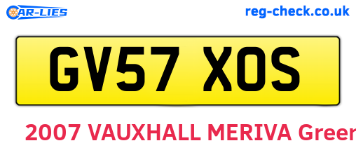 GV57XOS are the vehicle registration plates.