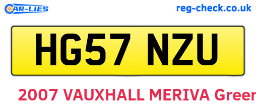 HG57NZU are the vehicle registration plates.