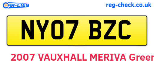 NY07BZC are the vehicle registration plates.