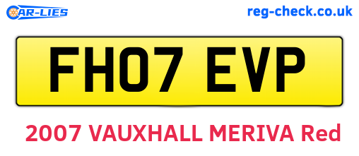 FH07EVP are the vehicle registration plates.