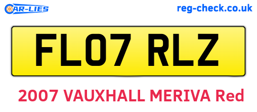 FL07RLZ are the vehicle registration plates.