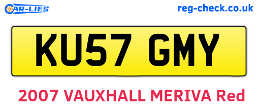KU57GMY are the vehicle registration plates.