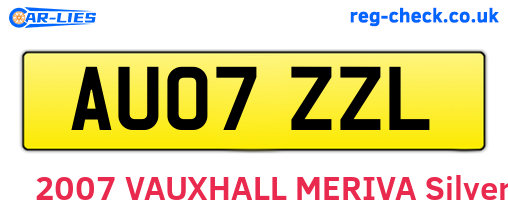 AU07ZZL are the vehicle registration plates.