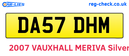 DA57DHM are the vehicle registration plates.