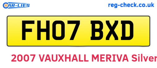 FH07BXD are the vehicle registration plates.