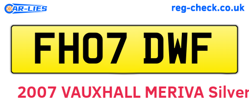 FH07DWF are the vehicle registration plates.