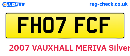 FH07FCF are the vehicle registration plates.