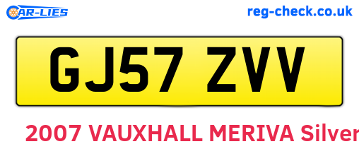 GJ57ZVV are the vehicle registration plates.