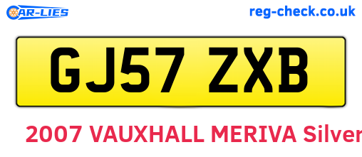 GJ57ZXB are the vehicle registration plates.