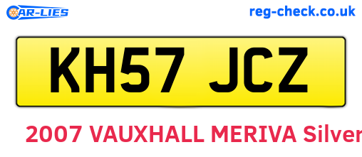 KH57JCZ are the vehicle registration plates.
