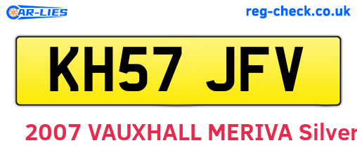 KH57JFV are the vehicle registration plates.