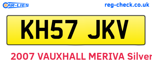 KH57JKV are the vehicle registration plates.