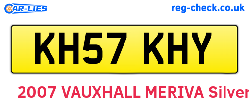 KH57KHY are the vehicle registration plates.