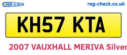 KH57KTA are the vehicle registration plates.