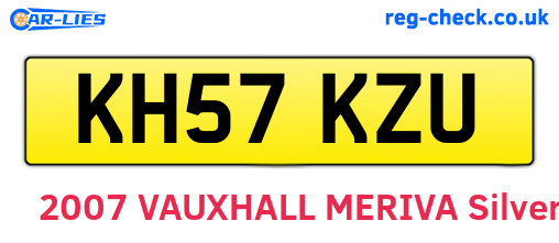 KH57KZU are the vehicle registration plates.