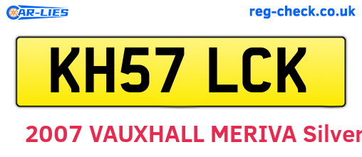 KH57LCK are the vehicle registration plates.