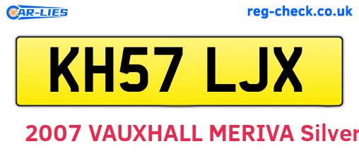 KH57LJX are the vehicle registration plates.