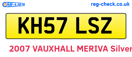 KH57LSZ are the vehicle registration plates.