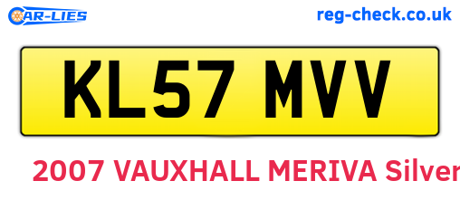 KL57MVV are the vehicle registration plates.