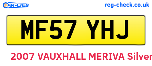 MF57YHJ are the vehicle registration plates.