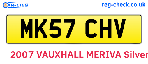 MK57CHV are the vehicle registration plates.