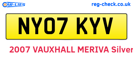 NY07KYV are the vehicle registration plates.