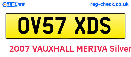 OV57XDS are the vehicle registration plates.