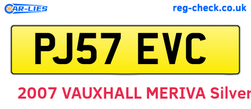 PJ57EVC are the vehicle registration plates.