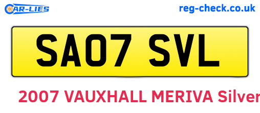 SA07SVL are the vehicle registration plates.
