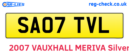 SA07TVL are the vehicle registration plates.