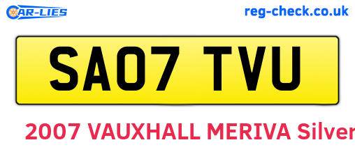 SA07TVU are the vehicle registration plates.